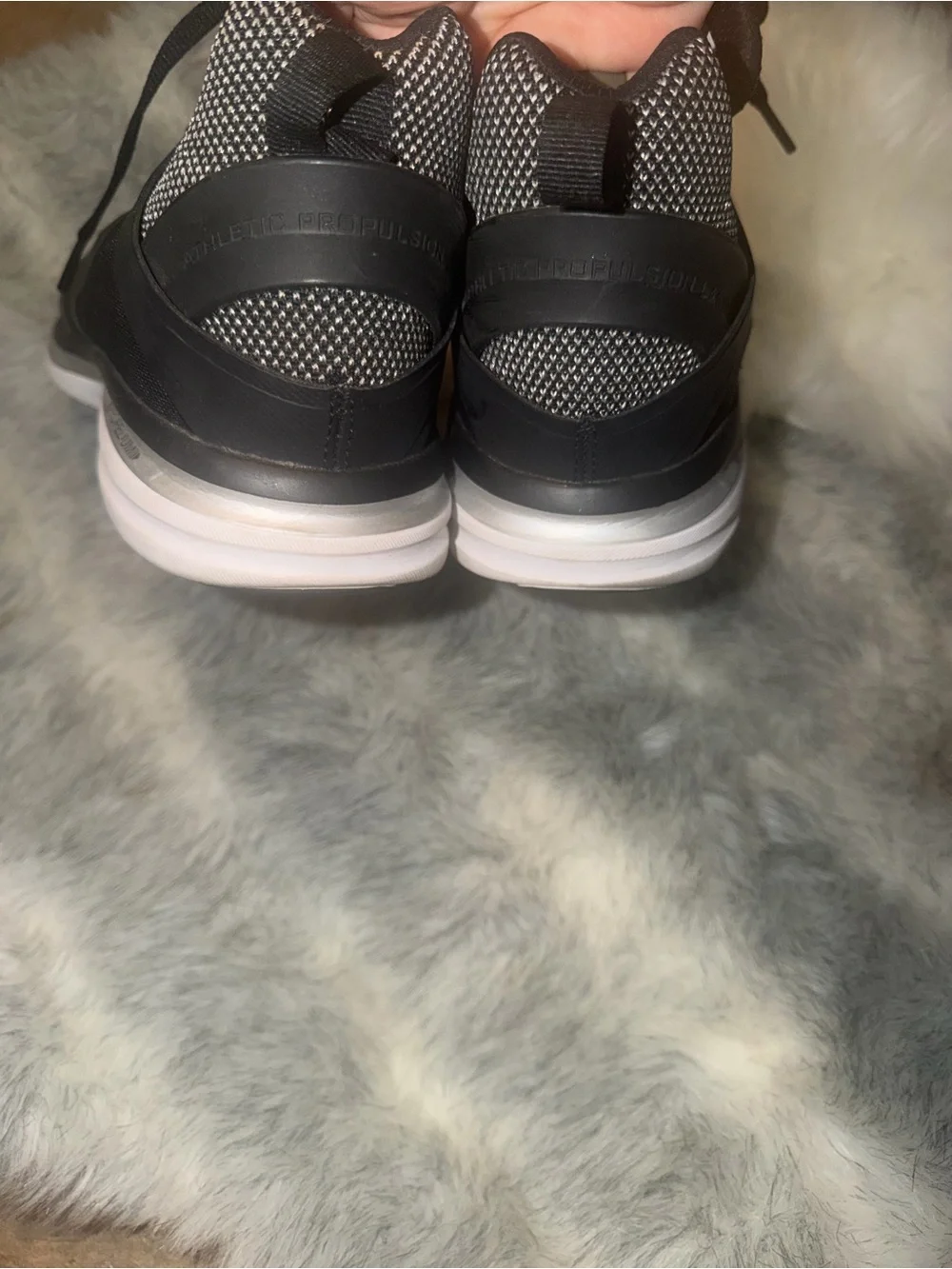 APL AscendW Black and White Knit Sneakers